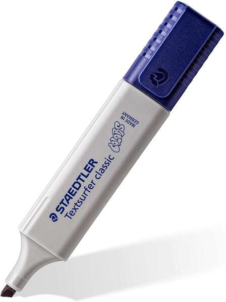 Staedtler Textsurfer Classic 364 Vintage Evidenziatore fluorescente - Punta smussata - Tratto da 1 a 5 mm - Inchiostro a base d'acqua - Colore grigio chiaro