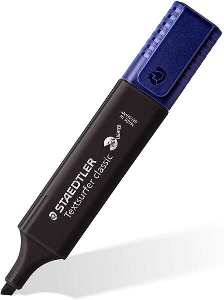Staedtler Textsurfer Classic 364 Vintage Evidenziatore fluorescente - Punta smussata - Tratto da 1 a 5 mm - Inchiostro a base d'acqua - Colore nero