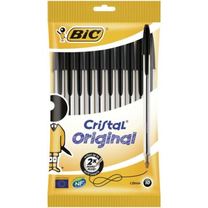 Bic Cristal Original Confezione da 10 penne a sfera - Punta rotonda da 1