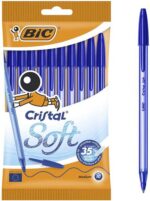 Bic Cristal Soft Confezione da 10 penne a sfera - Punta media da 1