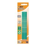 Bic Evolution Confezione da 4 matite a grafite esagonali - Mina HB ultra resistente - Senza legno - Non si scheggia