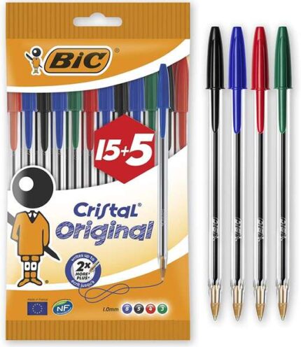 Bic Cristal Original 15+5 Confezione da 20 penne a sfera - Punta rotonda da 1