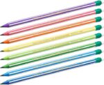 Bic Evolution Stripes Confezione da 8 matite di grafite esagonali con gomma - Mina HB ultra resistente - Realizzate in resina sintetica - Corpo in colori assortiti - immagine 2