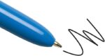 Bic 4 Colours Original Confezione da 3 penne a sfera retrattili - Punta media da 1,0 mm - Inchiostro a base di olio - Corpo blu/bianco - 4 colori - immagine 3
