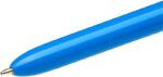 Bic 4 Colours Original Confezione da 3 penne a sfera retrattili - Punta media da 1,0 mm - Inchiostro a base di olio - Corpo blu/bianco - 4 colori - immagine 4
