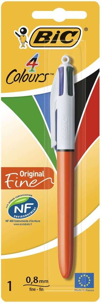 Bic 4 Colours Original Fine Penna a sfera retrattile - Punta fine da 0
