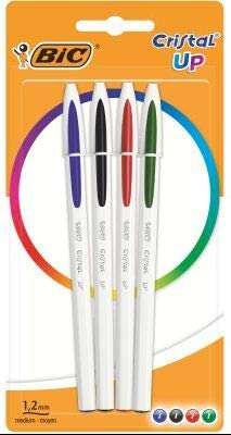 Bic Cristal Up Confezione da 4 penne a sfera - Punta rotonda da 1