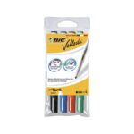 Bic Velleda 1741 Confezione da 4 pennarelli per lavagna - Punta media - Tratto da 1