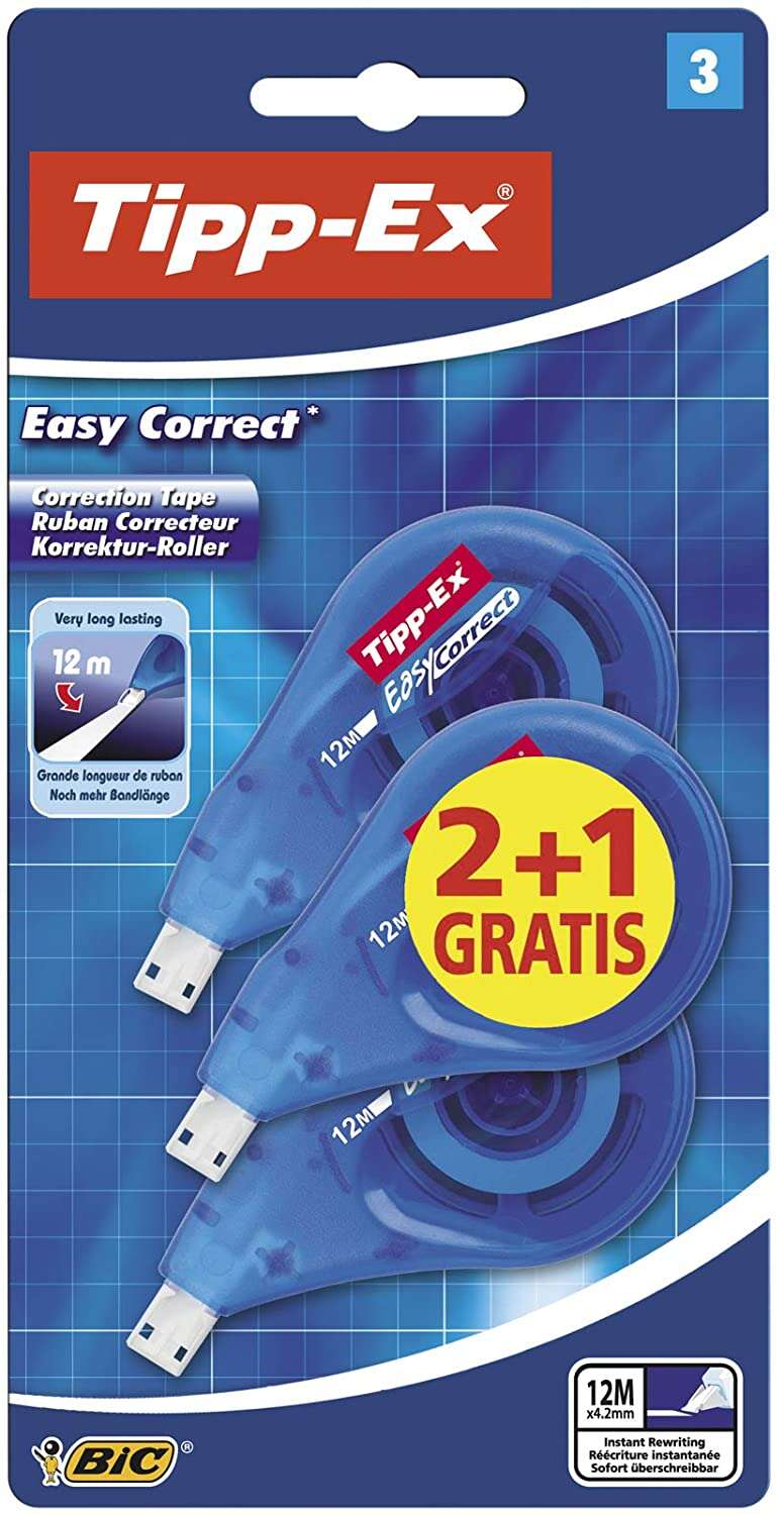 Tipp-Ex Easy Correct 2+1 Confezione da 3 nastri correttori 4