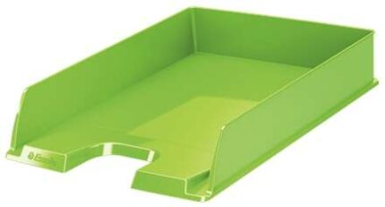 Esselte Europost Vivida Vassoio portadocumenti -  Formato verticale - A4 - Spazio per etichetta identificativa - Colore verde