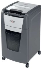 Rexel Optimum AutoFeed 300X Distruggidocumenti automatico con taglio a particelle P-4 - Alimentazione automatica 300 fogli e slot manuale 10 fogli - Funzionamento ininterrotto 60 min - Cestino da 34 L - Colore grigio/argento - immagine 2