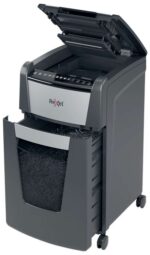 Rexel Optimum AutoFeed 300X Distruggidocumenti automatico con taglio a particelle P-4 - Alimentazione automatica 300 fogli e slot manuale 10 fogli - Funzionamento ininterrotto 60 min - Cestino da 34 L - Colore grigio/argento - immagine 3