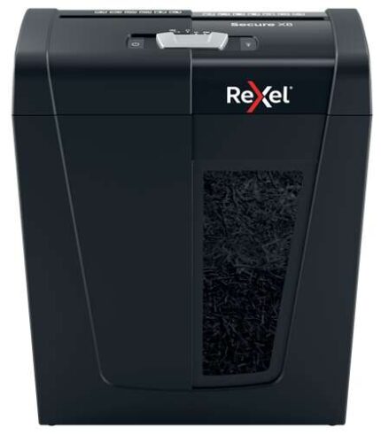 Rexel Secure X8 Distruggidocumenti manuale a taglio a particelle P-4 - Distrugge fino a 8 fogli alla volta - Capacità del cestino 14 L - Colore nero