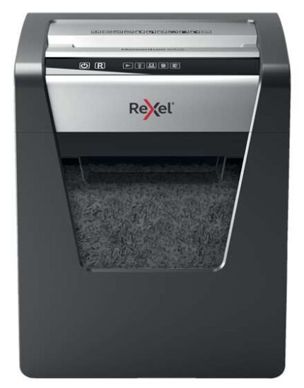 Rexel Momentum X415 Distruggidocumenti manuale con taglio a confetti P-4 - Distrugge fino a 15 fogli alla volta - Capacità del cestino 23 L - Colore grigio