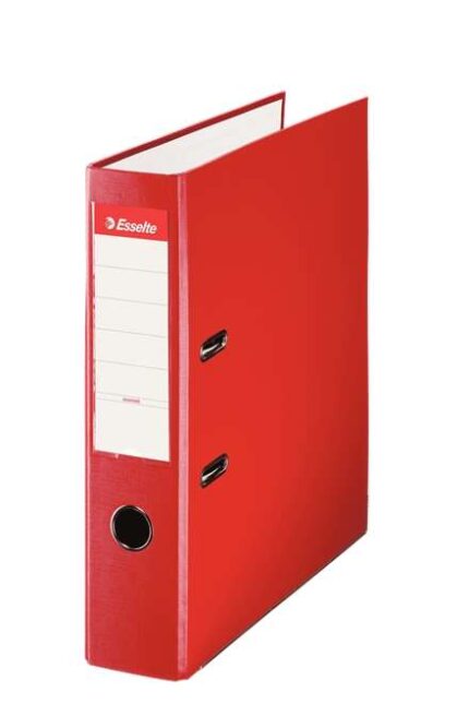 Esselte Raccoglitore a leva - Formato Folio - Dorso 75 mm - Capacità 500 fogli - Colore rosso