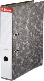 Esselte Raccoglitore a leva formato Folio - Dorso 75 mm - Capacità 500 fogli - Colore nero marmorizzato