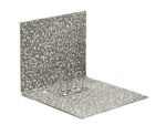 Esselte Raccoglitore a leva formato Folio - Dorso 75 mm - Anello e angolari metallici - Capacità 500 fogli - Rivestimento in carta marmorizzata - Colore grigio marmorizzato - immagine 2