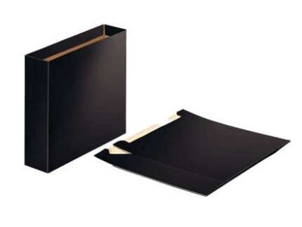 Esselte Scatola di cartone per raccoglitori - Formato Folio - Dorso 75 mm - Capacità 500 fogli - Colore nero