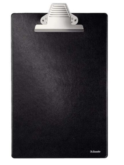 Esselte Cartellina con base rivestita in plastica e clip - Formato A4 - Colore nero