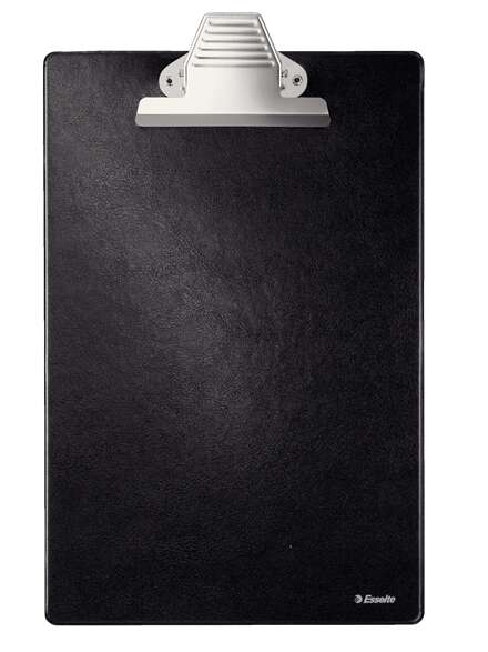 Esselte Cartellina con base rivestita in plastica e clip - Formato A4 - Colore nero Esselte Cartellina con base rivestita in plastica e clip - Formato A4 - Colore nero