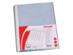Esselte Confezione da 100 buste portadocumenti multiforo - Formato A4 - 16 fori - 80 micron - Pelle d'arancia - Colore trasparente