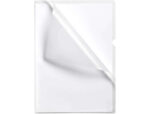 Esselte Confezione da 100 cartelline con linguetta - Formato Folio - PVC flessibile - Spessore 110 micron - Colore trasparente