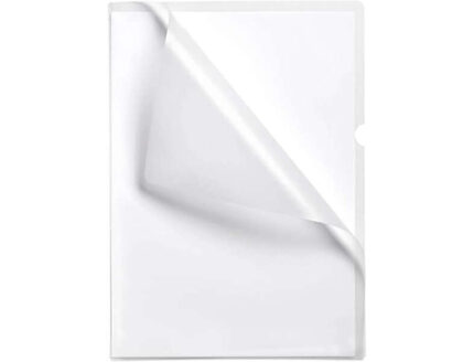 Esselte Confezione da 100 cartelline con linguetta - Formato Folio - PVC flessibile - Spessore 110 micron - Colore trasparente