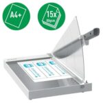 Leitz Precision Office A4+ Taglierina per carta - Taglia fino a 15 fogli - Formato A4 - Lama in acciaio rettificato di precisione - immagine 2