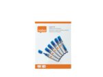 Nobo Confezione da 10 pennarelli per lavagna bianca - Punta tonda da 3 mm - Inchiostro liquido - Finestrina per controllare il livello dell'inchiostro - Colore blu - immagine 4