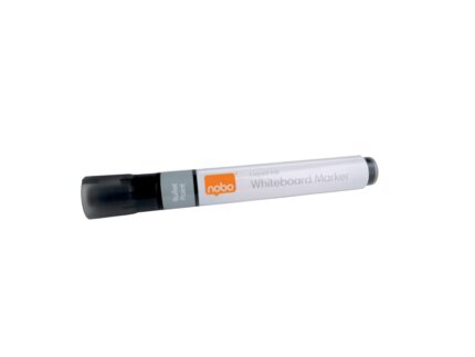 Nobo Confezione da 10 pennarelli per lavagna bianca - Punta tonda 3 mm - Inchiostro liquido - Finestrina per controllare il livello dell'inchiostro - Colore nero