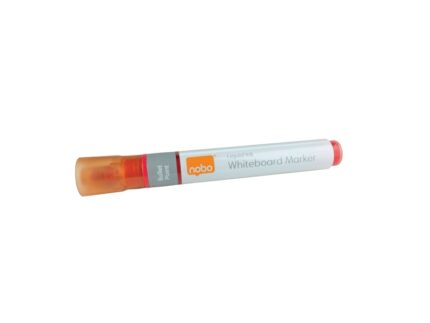 Nobo Confezione da 10 pennarelli per lavagna bianca - Punta tonda da 3 mm - Inchiostro liquido - Finestrina per controllare il livello dell'inchiostro - Colore rosso