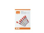 Nobo Confezione da 10 pennarelli per lavagna bianca - Punta tonda da 3 mm - Inchiostro liquido - Finestrina per controllare il livello dell'inchiostro - Colore rosso - immagine 5