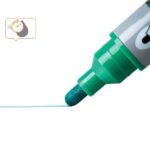 Nobo Confezione da 10 pennarelli per lavagna bianca - Punta tonda da 3 mm - Inchiostro liquido - Finestrina per controllare il livello dell'inchiostro - Colore verde - immagine 2