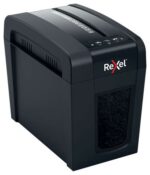 Rexel Secure X6-SL Whisper-Shred Distruggidocumenti manuale a particelle P-4 - Distrugge fino a 6 fogli - Tecnologia a bassa rumorosità Whisper-Shred - Cestino da 10 L - Colore nero - immagine 4