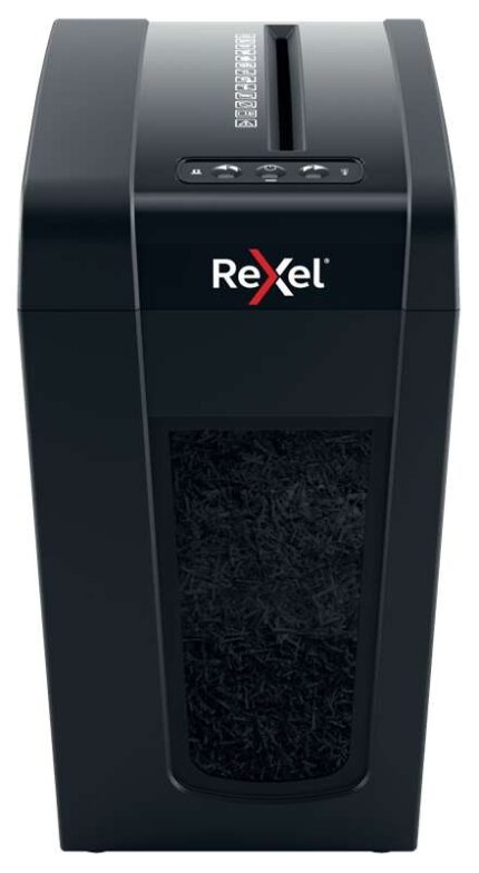 Rexel Secure X10-SL Whisper-Shred Distruggidocumenti manuale a particelle P-4 - Distrugge fino a 10 fogli alla volta - Tecnologia a bassa rumorosità Whisper-Shred ™ - Capacità del cestino 18 L - Colore nero