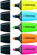 Stabilo Boss Mini Espositore con 50 evidenziatori fluorescenti - Tratto da 2 a 5 mm - Inchiostro a base d'acqua - Anti-seccamento - Colori assortiti - immagine 2