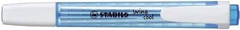 Stabilo Swing Cool Pennarello fluorescente - Corpo piatto - Punta smussata - Tratto tra 1 e 4 mm - Inchiostro a base d'acqua - Antisecante - Colore blu