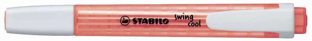 Stabilo Swing Cool Pennarello fluorescente - Corpo piatto - Punta smussata - Tratto tra 1 e 4 mm - Inchiostro a base d'acqua - Antisecante - Colore rosso Stabilo Swing Cool Pennarello fluorescente - Corpo piatto - Punta smussata - Tratto tra 1 e 4 mm - Inchiostro a base d'acqua - Antisecante - Colore rosso