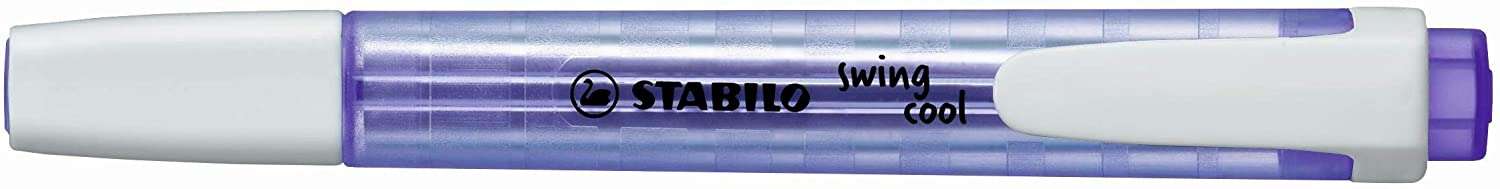 Stabilo Swing Cool Pennarello fluorescente - Corpo piatto - Punta smussata - Tratto tra 1 e 4 mm - Inchiostro a base d'acqua - Antisecante - Colore lavanda