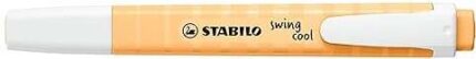 Stabilo Swing Cool Pastel Pennarello fluorescente - Corpo piatto - Punta smussata - Tratto tra 1 e 4 mm - Inchiostro a base d'acqua - Antisecante - Colore Arancione pallido
