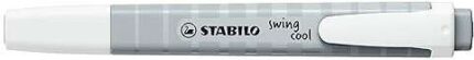 Stabilo Swing Cool Pastel Pennarello fluorescente - Corpo piatto - Punta smussata - Tratto da 1 a 4 mm - Inchiostro a base d'acqua - Antisecante - Colore Grigio polveroso