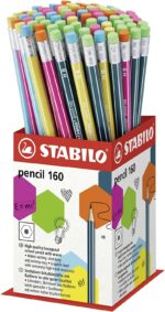 Stabilo Pencil 2160 Espositore da 72 matite con gomma - Mina HB da 2