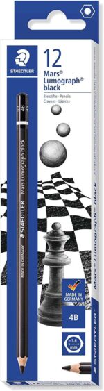 Staedtler Mars Lumograph Black Artist Pencil 100B Matita di grafite - Miniera 4B - Resistenza alla rottura - Legno proveniente da foreste sostenibili