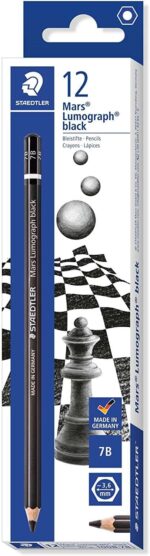 Staedtler Mars Lumograph Black Artist Pencil 100B Matita di grafite - Miniera 7B - Resistenza alla rottura - Legno proveniente da foreste sostenibili