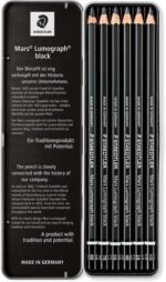 Staedtler Mars Lumograph Black Artist Pencil 100B Confezione da 6 matite di grafite - Resistenti alla rottura - Gradazioni assortite - immagine 2