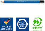 Staedtler Mars Lumograph Jumbo 100J Confezione da 5 matite di grafite - Finiture metalliche - Diametro della mina 5,3 mm circa - Durezze assortite - immagine 3