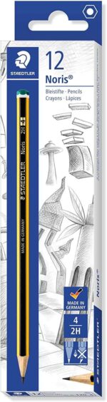 Staedtler Noris 120-4 Matita di grafite esagonale - Miniera 2H - Resistente alla rottura - Legno proveniente da foreste sostenibili