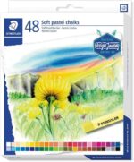 Staedtler 2430 Confezione da 48 pastelli morbidi - Ottimi per la miscelazione dei colori - Resistenti alla luce - Colori assortiti