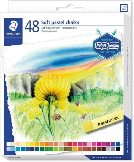Staedtler 2430 Confezione da 48 pastelli morbidi - Ottimi per la miscelazione dei colori - Resistenti alla luce - Colori assortiti