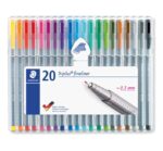 Staedtler Triplus Fineliner 334 Confezione da 20 pennarelli a punta fine - Tratto 0